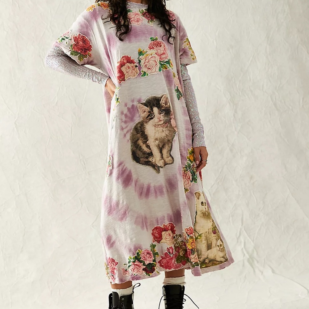 Magnolia Pearl Tie Dye Applique T Dress 835 Juniper SOLD OUT - Picture 2 of 10